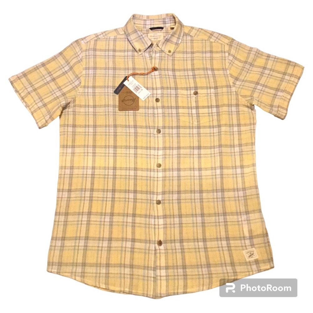 NWT Original Weatherproof Vintage Men’s Size Med Colorsilk Plaid Shirt